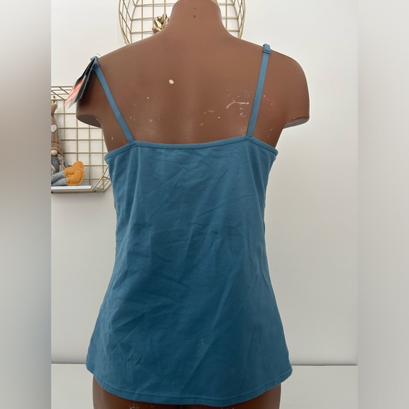NEW Blue Tank Top w/Built in Bra LG - Picture 2 of 7